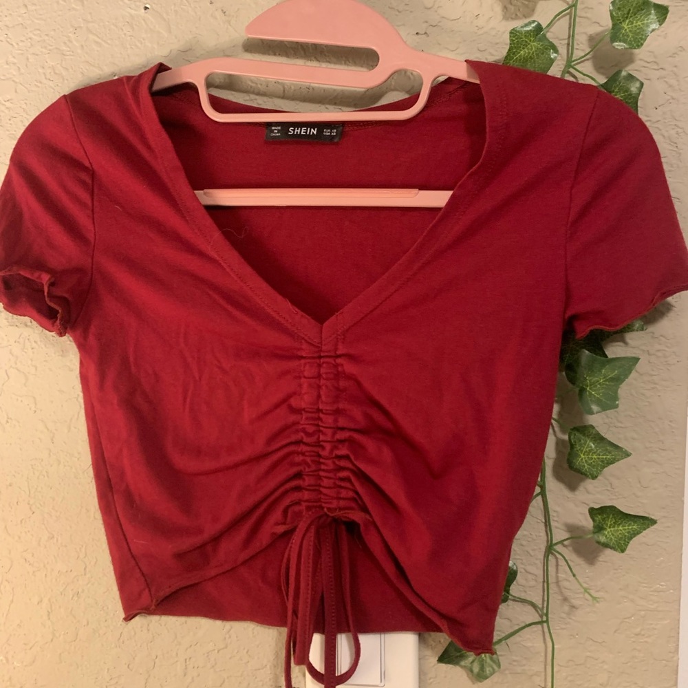 Maroon Crop top either string